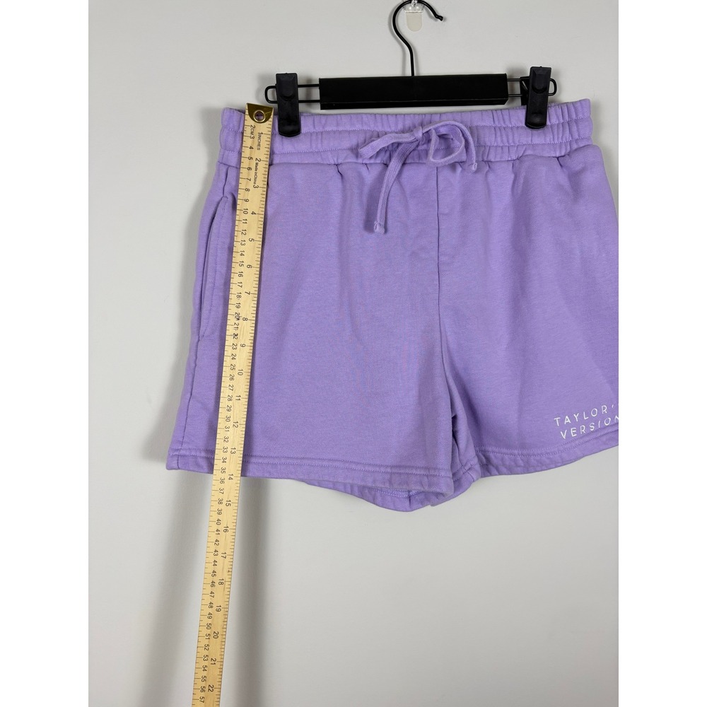 Emacity Threads Taylors Version Purple Sweat Shorts Womens Medium Lavender - Picture 3 of 8